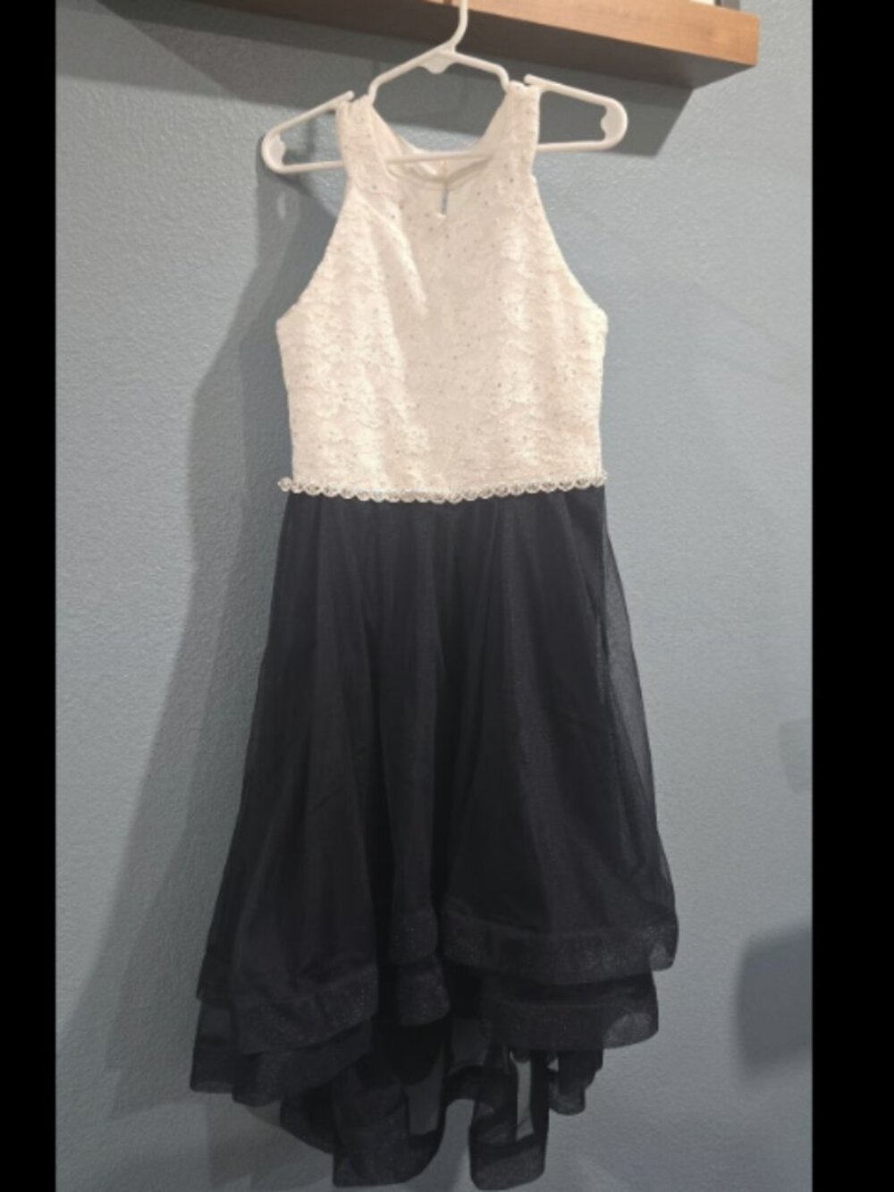 Speechless Kids Girls sz 7 Navy & White Party Dress Wedding Flower